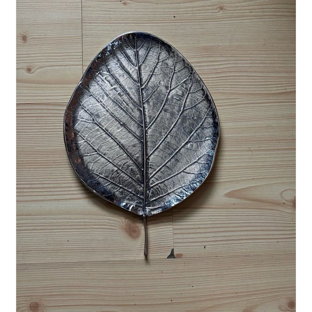 Michael Aram Botanical Magnolia Leaf Tray Sikver Foil Nature